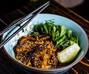 Bowl with chopsticks