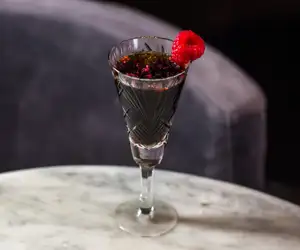 Blood red cocktail