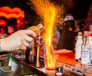 Bartender making a Spanish Coffee