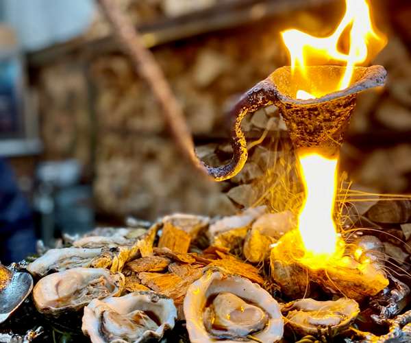 Fire and oysters