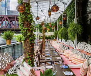 Riverfront terrace