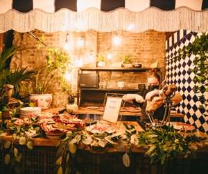 Ceviche bar set up for special event