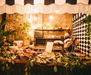 Ceviche bar set up for special event