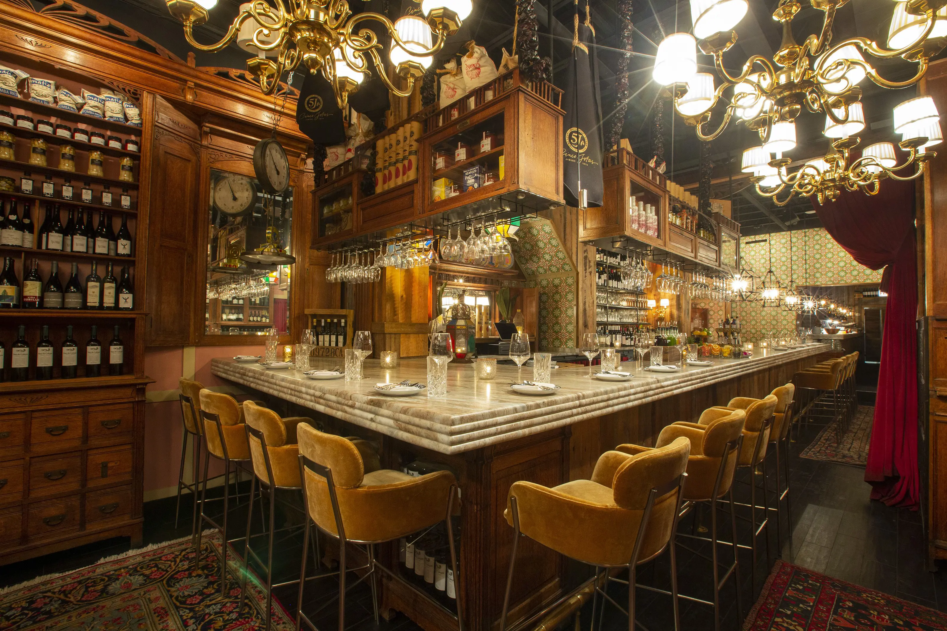 Bar seating at Mama Delia