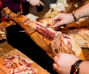 Chef carving Jamon Iberico