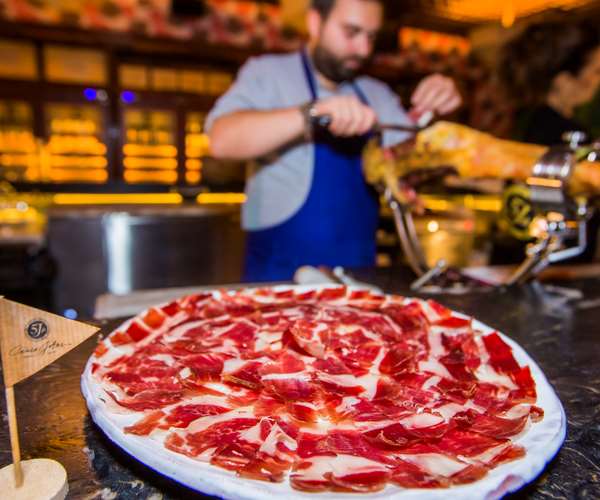 Chef Marcos Campos with Jamon Iberico