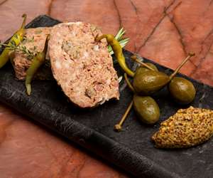 Pate with caper berries