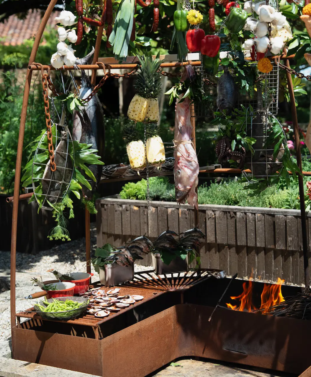 Fresh seafood cooked over an open flame at Casa Beatnik. 